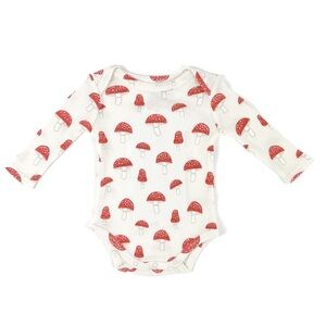 Angel Dear waffle knit “sketchy mushrooms” print! NWT. Size 3-6 mo